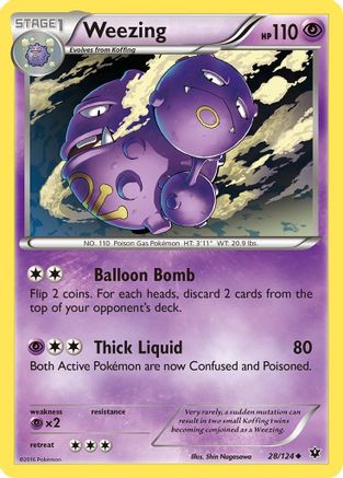 Weezing 028/124 - XY  Fates Collide Reverse Holofoil