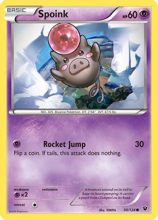 Spoink 030/124 - XY  Fates Collide Reverse Holofoil