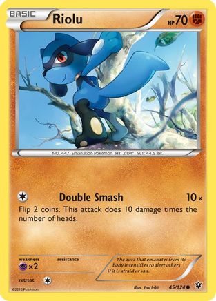 Riolu 045/124 - XY  Fates Collide Reverse Holofoil