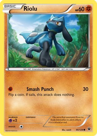 Riolu 046/124 - XY  Fates Collide Reverse Holofoil
