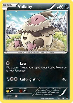 Vullaby 057/124 - XY  Fates Collide Reverse Holofoil