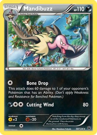 Mandibuzz 058/124 - XY  Fates Collide Reverse Holofoil