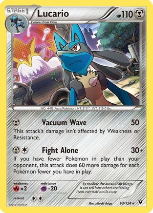 Lucario 063/124 - XY  Fates Collide Holofoil