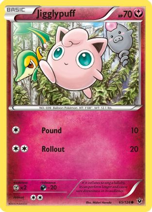 Jigglypuff 065/124 - XY  Fates Collide Reverse Holofoil