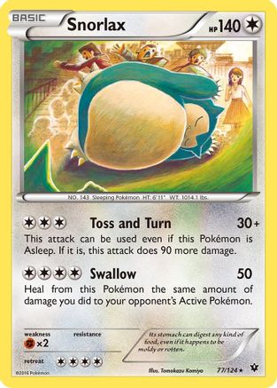 Snorlax 077/124 - XY  Fates Collide