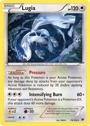 Lugia 078/124 - XY  Fates Collide Reverse Holofoil