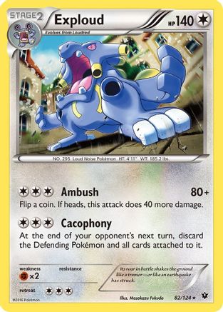 Exploud 082/124 - XY  Fates Collide Reverse Holofoil