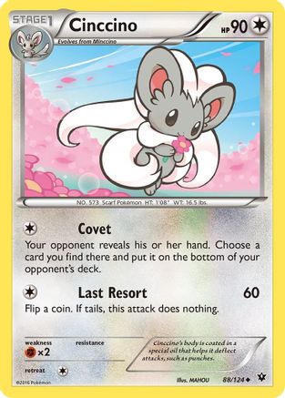 Cinccino 088/124 - XY  Fates Collide Reverse Holofoil