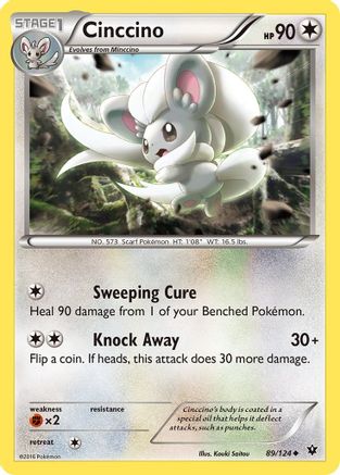 Cinccino 089/124 - XY  Fates Collide Reverse Holofoil