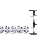 7.02 Carat Genuine Tanzanite and White Sapphire .925 Sterling Silver Bracelet
