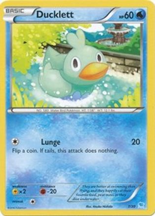 Ducklett 007 - XY Trainer Kit Pikachu Libre & Suicune