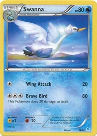 Swanna 018 - XY Trainer Kit Pikachu Libre & Suicune