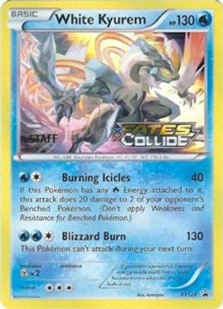White Kyurem (Prerelease) [Staff] XY128 - XY Promos Holofoil