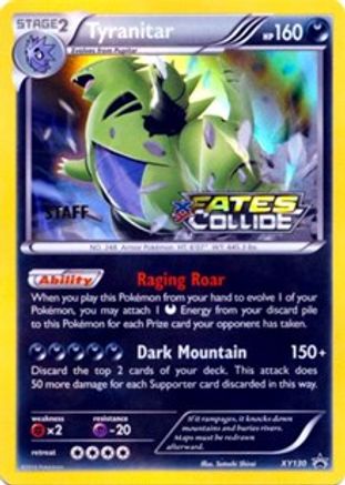 Tyranitar (Prerelease) [Staff] XY130 - XY Promos Holofoil