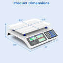 66lb Price Computing Scale Commercial Food Scale with Dual LCD Displays