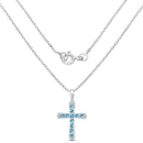 3.85 Carat Genuine Blue Topaz .925 Sterling Silver Pendant