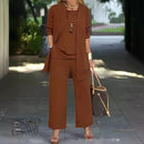 Sleeveless Top Cardigan Wide Leg Pants Suit