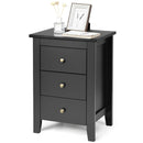 Nightstand End Beside Table Drawers Modern Storage Bedroom Furniture