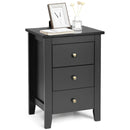 Set of 2 Nightstand End Beside Table Drawers