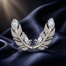 925 Sterling Silver Earrings with Pavé Setting CZ and White Gold Plating