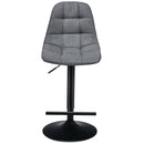 2 Pieces Adjustable Bar Stools Swivel Counter Height Linen Chairs-Brown