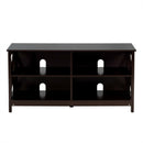 Wooden TV Stand Entertainment for TVs up to 55 Inch with X-Shaped Frame