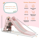 3-in-1 Kids Climber Slide Play Set with Basketball Hoop and Ball