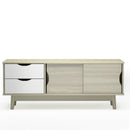 TV Stand for TV up to 60 Inch Media Console Table Storage with Doors