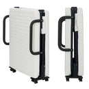 Adjustable Folding Guest Bed Frame with Mattress and Wheels