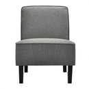 Modern Armless Accent Sofa Chair with Rubber Wood Legs