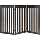 36 Inch Folding Wooden Freestanding Pet Gate Dog Gate with 360° Flexible Hinge