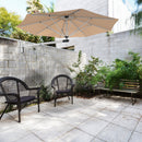 8ft Wall-Mounted Telescopic Folding Tilt Sun Shade Umbrella
