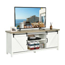 TV Stand Media Center Console Cabinet with Sliding Barn Door