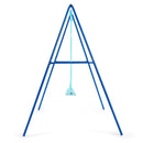 Outdoor Kids Swing Set with Heavy-Duty Metal A-Frame and Ground Stakes