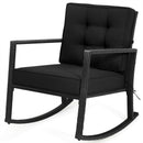 Patio Rattan Rocker Outdoor Glider Rocking Chair Cushion Lawn