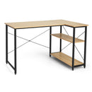 48 Inch Reversible L Shaped Computer Desk with Adjustable Shelf