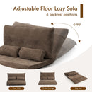 6-Position Adjustable Sleeper Lounge Couch with 2 Pillows