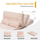 6-Position Adjustable Sleeper Lounge Couch with 2 Pillows