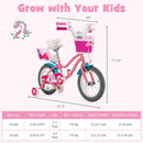 16 Inch Kids Bike with Training Wheels and Storage Basket