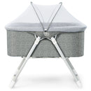 2-In-1 Baby Bassinet with Mattress and Net-Gray