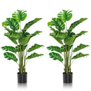 2 Pieces 5 Feet Artificial Monstera Tree Set