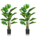 2 Pieces 5 Feet Artificial Monstera Tree Set