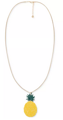 Alfani Gold-Tone Colored Pineapple Long Pendant Necklace