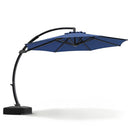 11 FT Cantilever Patio Umbrella with Base and 360° Rotation