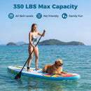 11' Wide Inflatable Stand Up Paddle Board with Backpack for All Skill Levels