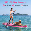 11' Wide Inflatable Stand Up Paddle Board with Backpack for All Skill Levels