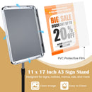 11x17 Adjustable Height Sign Holder Stand with Snap Frame