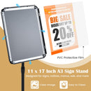 11x17 Adjustable Height Sign Holder Stand with Snap Frame