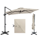 11 x 9 FT Cantilever Patio Umbrella with 360° Rotation and Easy Tilt Adjustment