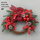 Christmas Decoration Upside Down Christmas Tree Horn Rattan Christmas Wreath